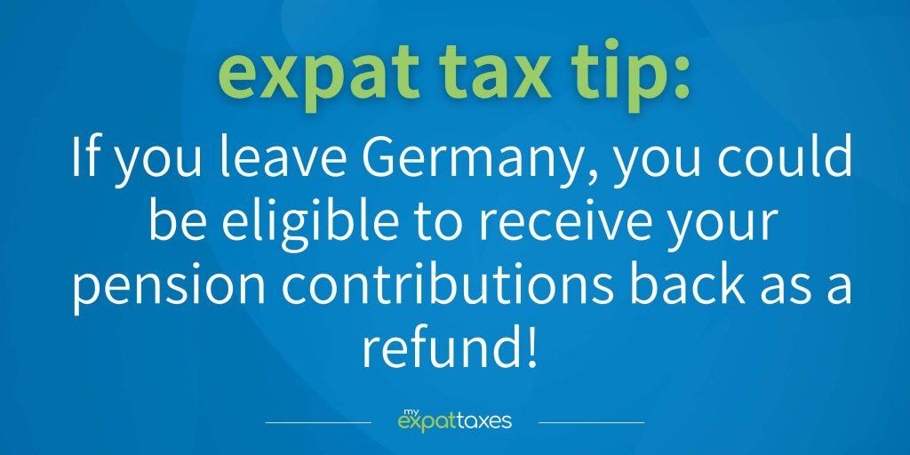 Text: Expat Tax Tip: How to get your German Pension back as a Refund
