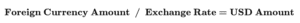 Foreign Exchange Rate Formula